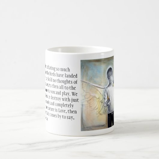 Menschlicher Engel Justin Kaffeetasse (Mittel)