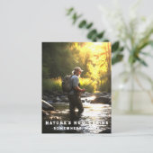 *~* Menschlicher Fischereistrom AP49 Fluss Stream Postkarte (Stehend Vorderseite)