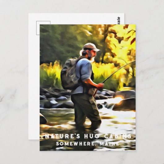 *~* Menschlicher Fischereistrom AP49 Sun Stream Postkarte (Vorne/Hinten)