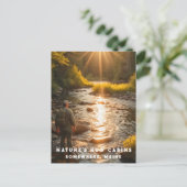 *~* Menschlicher Fischereistrom Maine Frieden AP49 Postkarte (Stehend Vorderseite)