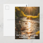 *~* Menschlicher Fischereistrom Maine Frieden AP49 Postkarte (Vorne/Hinten)