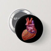 Menschlicher Herzknopf Button (Vorne & Hinten)