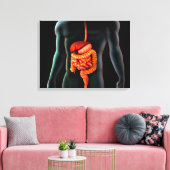 Menschlicher Körper und Verdauungssystem Leinwanddruck (Insitu (Wohnzimmer))