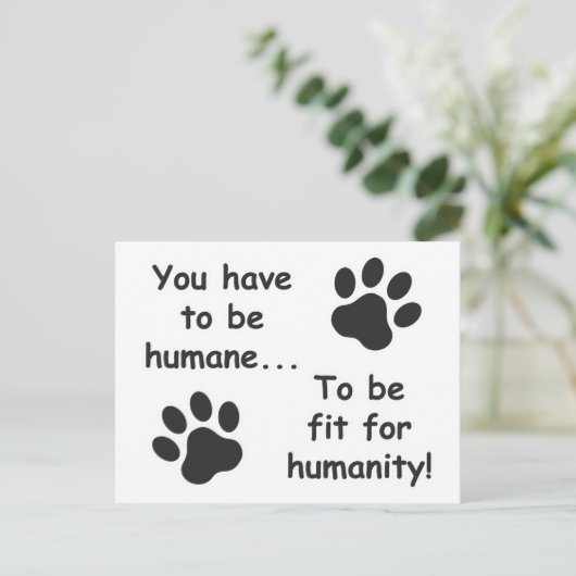 Menschlicher Mensch Postkarte (Stehend Vorderseite)