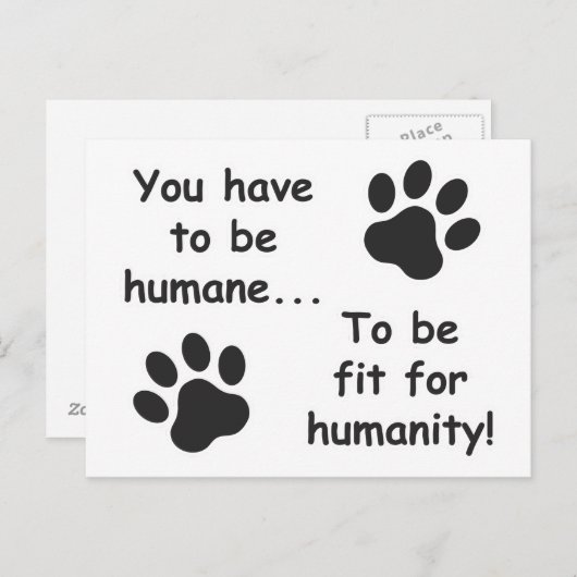 Menschlicher Mensch Postkarte (Vorne/Hinten)