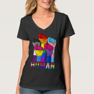 Menschlicher Power Fist Lgbt Gay Lesbian Transgend T-Shirt