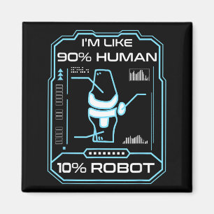 Menschlicher Roboter neue Knieoperation Witz lusti Magnet