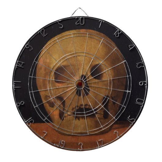 Menschlicher Schädel (von Mariotto Albertinelli) Dartscheibe (vorne)