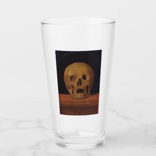 Menschlicher Schädel (von Mariotto Albertinelli) Glas (Vorderseite)