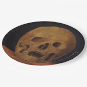 Menschlicher Schädel (von Mariotto Albertinelli) Pappteller (Schrägansicht)