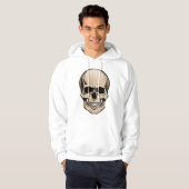 Menschlicher Schädelhuhn Hoodie (Vorne ganz)