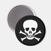 menschlicher Schädelmagnet Magnet (Vorderseite/Rückseite)