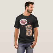 Menschlicher Vater Pug T-Shirt (Vorne ganz)