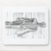 Menschliches Anatomie-Diagramm Mousepad (Vorne)