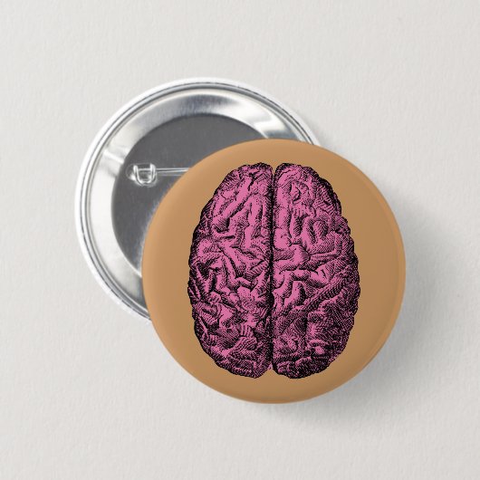Menschliches Anatomie-Gehirn Button (Vorne & Hinten)