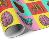 Menschliches Anatomie-Pop-Kunst-Verpackungs-Papier Geschenkpapier (Rolleneckpunkt)
