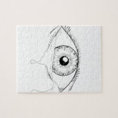 Menschliches Augen-schreiendes Riss-flüssiges Puzzle (Horizontal)