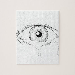 Menschliches Augen-schreiendes Riss-flüssiges Puzzle