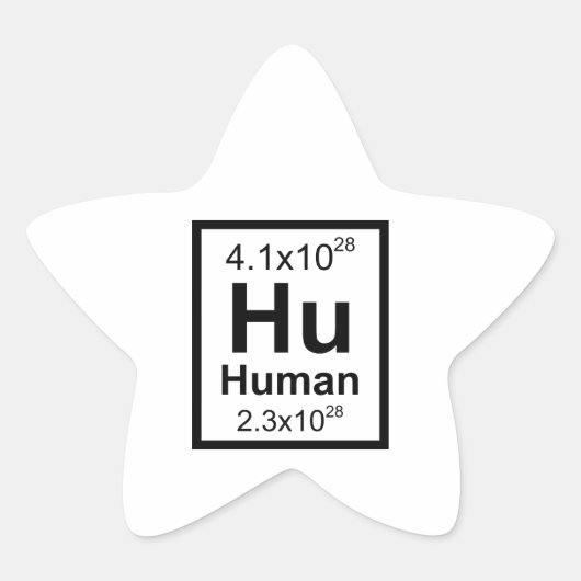 Menschliches Element Stern-Aufkleber (Vorderseite)
