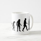 Menschliches Evolutiontai-Chi Kaffeetasse (VorderseiteRechts)