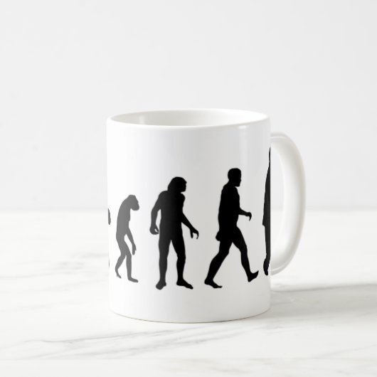 Menschliches Evolutiontai-Chi Kaffeetasse (VorderseiteRechts)
