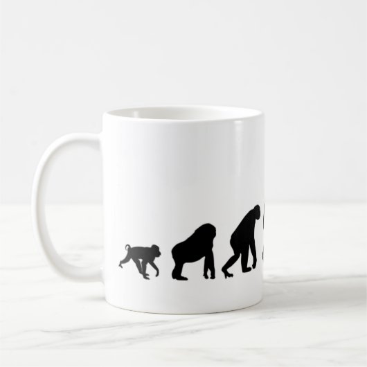 Menschliches Evolutiontai-Chi Kaffeetasse (Links)