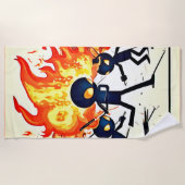 Menschliches Flammenwerk Strandtuch (Vorderseite)