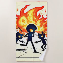 Menschliches Flammenwerk Strandtuch