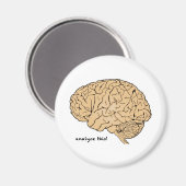 Menschliches Gehirn: Analysieren Sie das! Magnet (Vorderseite/Rückseite)