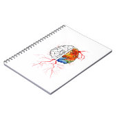 Menschliches Gehirn des Regenbogens Notizblock (Linke Seite)