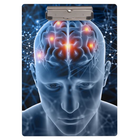 menschliches Gehirn Klemmbrett (Vorderseite)