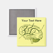 menschliches Gehirn Magnet (Vorderseite/Rückseite)