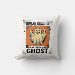 Menschliches Geisterkostüm Vintage Halloween Humor Kissen