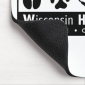 Menschliches Gesellschafts-Logo Wisconsins Mousepad (Ecke)