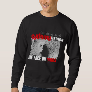 Menschliches Gesicht auf dem Planeten Mars Sweatshirt