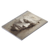 Menschliches Gesicht, das vom alten Plaster herrüh Notizblock (Linke Seite)