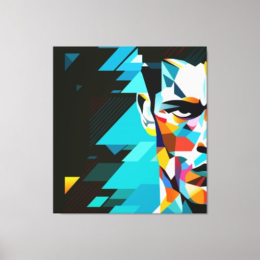 Menschliches Gesicht Leinwanddruck (Vorderseite)