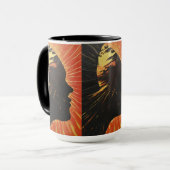 Menschliches Gesicht und Sonnenaufgang | Metaphysi Tasse (Vorderseite Links)