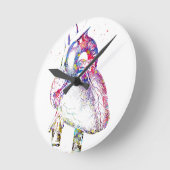 Menschliches Herz Runde Wanduhr (Winkel)