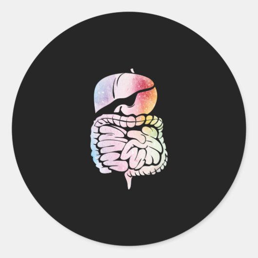 Menschliches internes Organsystem Anatomie Art Dig Runder Aufkleber (Vorderseite)