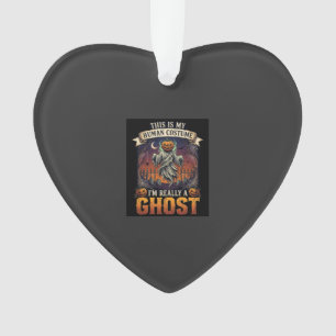 Menschliches Kostüm Geist Kürbiskopf Friedhof Spin Ornament