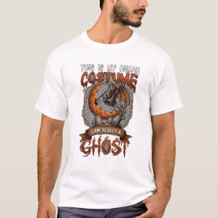 Menschliches Kostüm Gespenst Sensenmann Totenkopf T-Shirt