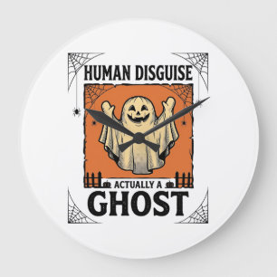 Menschliches Kostüm Gespenst Vintage Halloween Hum Große Wanduhr