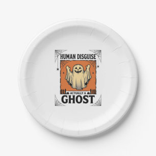 Menschliches Kostüm Gespenst Vintage Halloween Hum Pappteller
