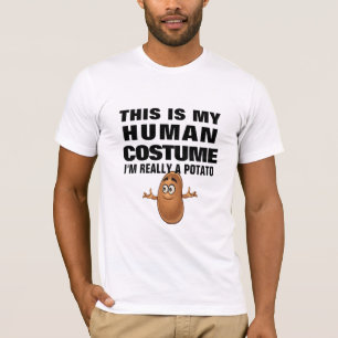 Menschliches Kostüm Halloween-Kartoffel-T-Shirt - T-Shirt
