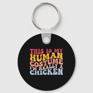 Menschliches Kostüm Ich bin ein Huhn Halloween Lus Schlüsselanhänger