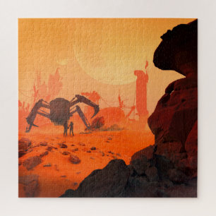 Menschliches Leben auf Mars Science Fiction Fantas Puzzle