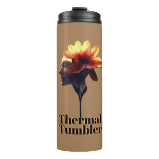 Menschliches Petal-Blume-Design einzigartig für - Thermosbecher