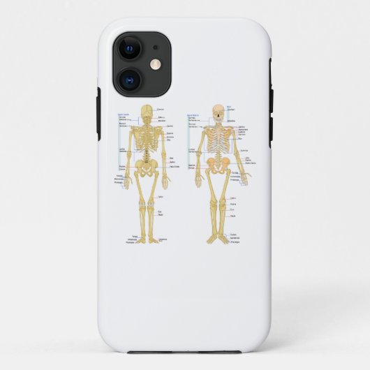 Menschliches Skelett beschriftet Anatomiediagramm Case-Mate iPhone Hülle (Rückseite)
