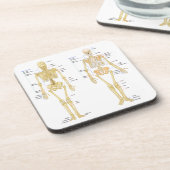 Menschliches Skelett beschriftet Anatomiediagramm Getränkeuntersetzer (Linke Seite)